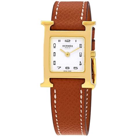 hermes leather watch womens